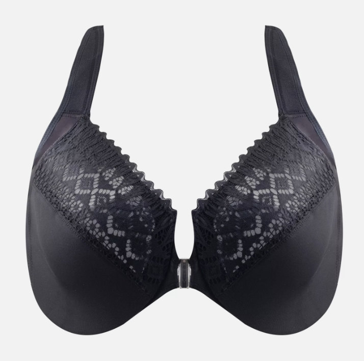 Plus Size Women Bra sheers Gather Comfort Shaping Beauty Back Lace Full Cup C-G