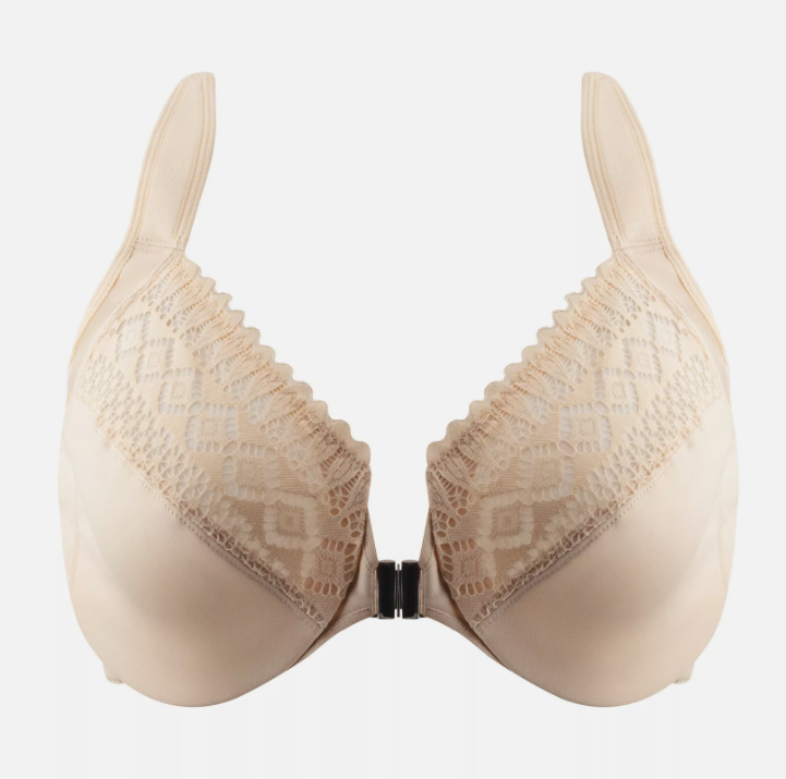 Plus Size Women Bra sheers Gather Comfort Shaping Beauty Back Lace Full Cup C-G