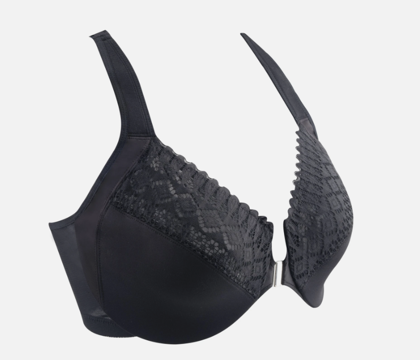 Plus Size Women Bra sheers Gather Comfort Shaping Beauty Back Lace Full Cup C-G