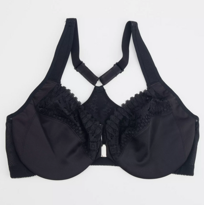 Plus Size Women Bra sheers Gather Comfort Shaping Beauty Back Lace Full Cup C-G